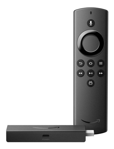 Fire Tv Stick Lite Amazon Controle Remoto Por Voz Com Alexa Cor Preta 110V/220V