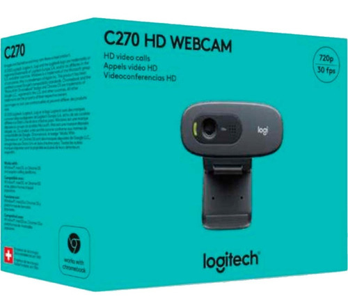 Webcam Logitech C270 720p Hd Usb Color Negro