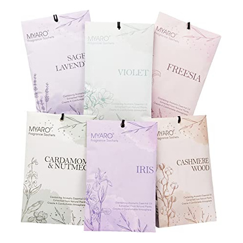 Paquete De 12 Sachets Perfumados De 6 Aromas Cajones Y ...