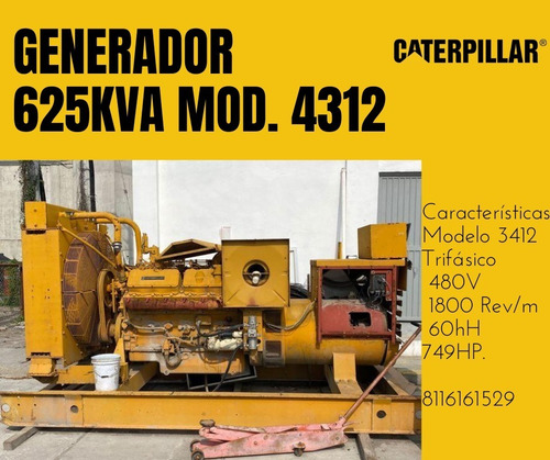 Generadora Planta De Luz 625kva 500w 480v 752amp Emergencia