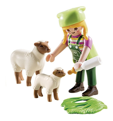 Imagen 2 de 10 de Playmobil Special Plus 9356 Granjera Con Ovejas Intek Manias