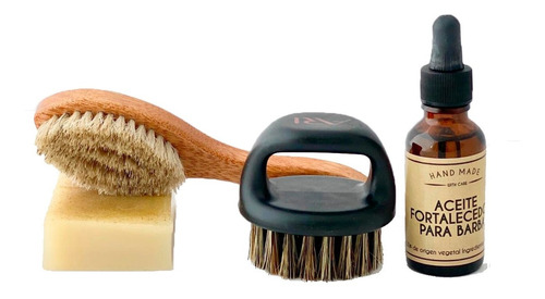 Kit Para Crecimiento De Barba Y Bigote Con Aceite Y Jabón