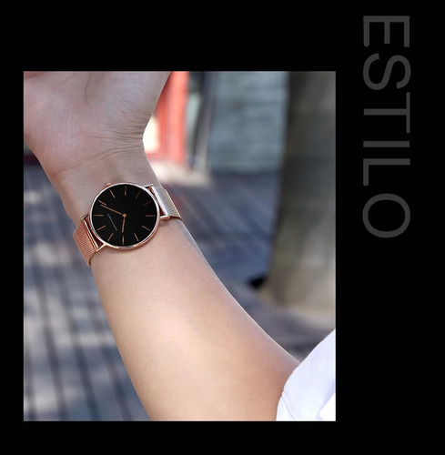 Reloj Hombre Hannah Martin Acero Inoxidable Dorado Rosee