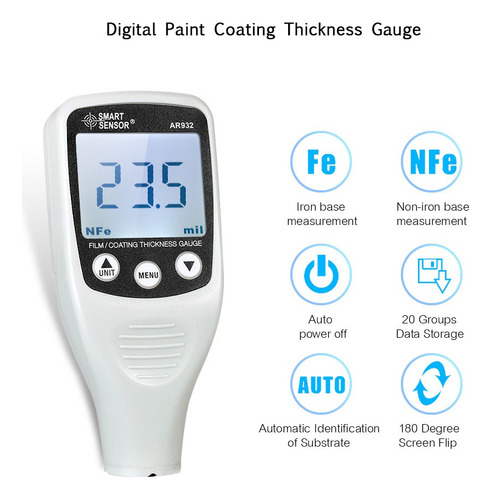 Smart Sensor Digital Pintura Revestimiento De Espesor Calibr