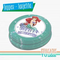 Comprar Cumple Sirenita, Tarjetita Souvenir Cumple Sirenita Imprimir