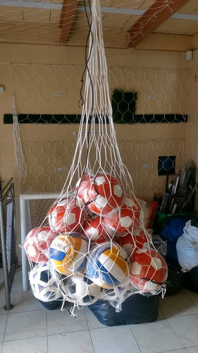 Imagen 2 de 4 de Bolsa Porta Pelotas De Red Hexagonal Futbol Basquet Voley