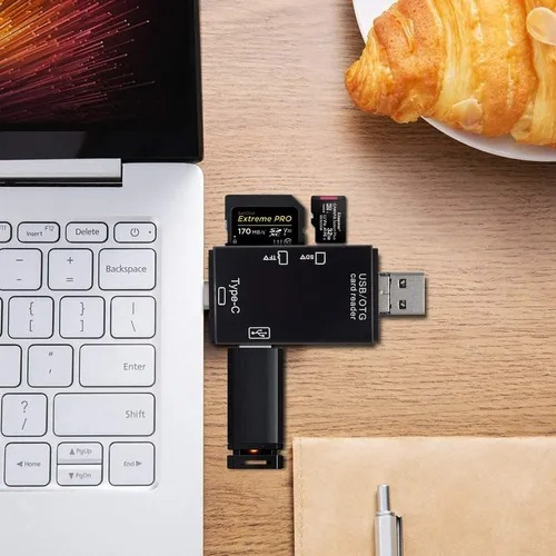 Adaptador 3 En 1 Lector Tarjetas Sd Y Micro Sd, 2.0 Usb