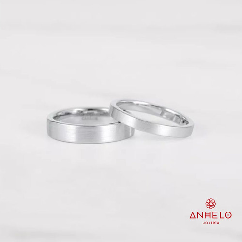 Anillos Plata 925 Personalizados Argolla Lisa Bisel 3pzas