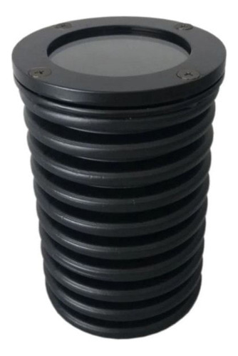 Luminaria De Embutir Solo Para 1 Gu10 Preto Com Kit Jardim F