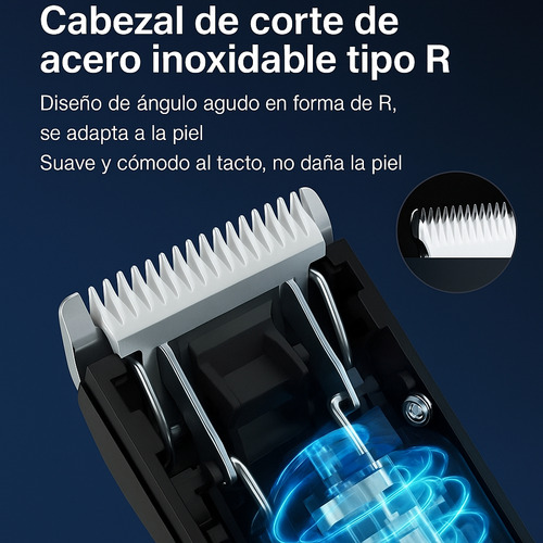Rasuradora Eléctrica Corporal Zona Intima Para Hombre Cortadora Pelo Sin Dolor Recargable Luz Led Maquina Para Afeitar Afeitadora Vello Impermeable EZT