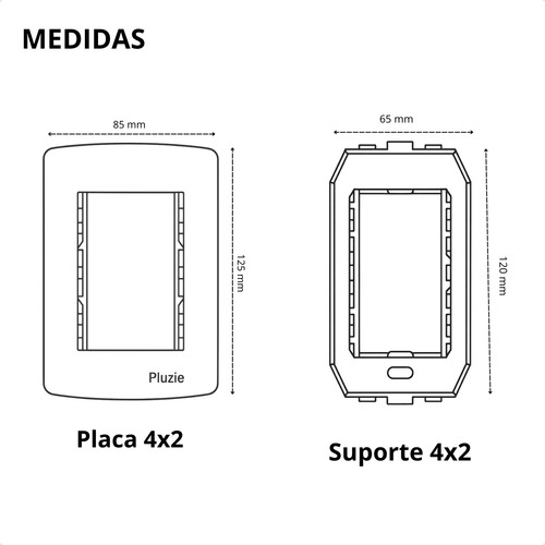 Interruptor Paralelo 10a Pluzi Modular Branca 250v Pluzie