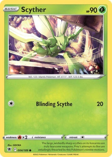 Carta Pokemon Scyther 004/189 - Original