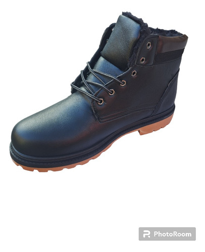 Botines Botas Hombres Ecocuero Con Chiporro Colores Invierno