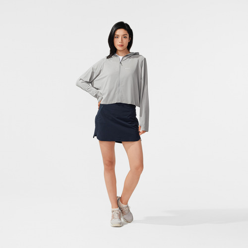Faldashort De Senderismo Montaña Mh500 Mujer Gris Quechua