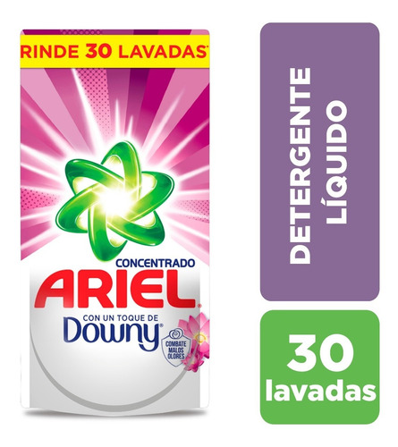Imagen 1 de 10 de Recarga Detergente Líquido Concentrado Ariel Downy 1,2 L
