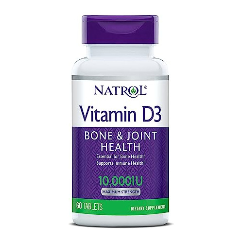 Natrol Vitamina D3 10,000 Tabletas Iu, Soporte Su S8nm0