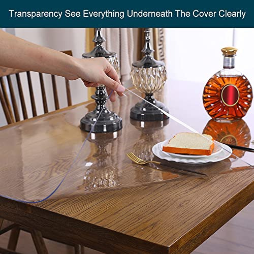 Protector De Mesa Transparente, Mantel De Plástico, Mesita D