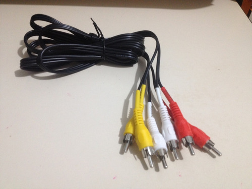 Cabo Audio/video Rca 2m Macho, Av Video Tv Lcd Led Dvd Sky