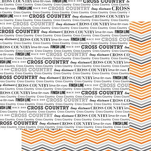 Cross Country Orange Chevron 37182 Papel Doble Cara Para X 1