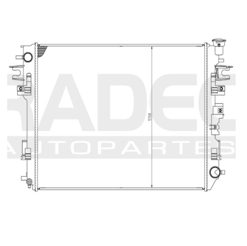 Radiador Ram 1500 2016-2017 V6 4.7 Automatico Cdr