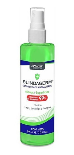 5 Pzas Desinfectante Antibacterial Blindagerm Para Bolsillo