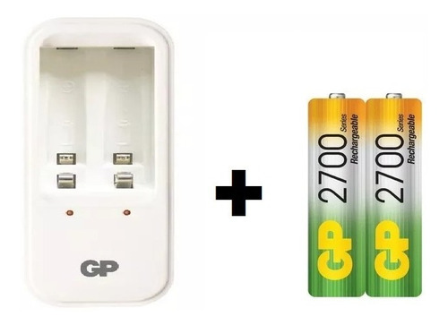 Baterías Pilas Aa 2700 Mah + Cargador 2 Slots Oferta