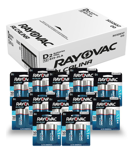 Pila Rayovac Alcalina D Con 24 Unidades 1.5v