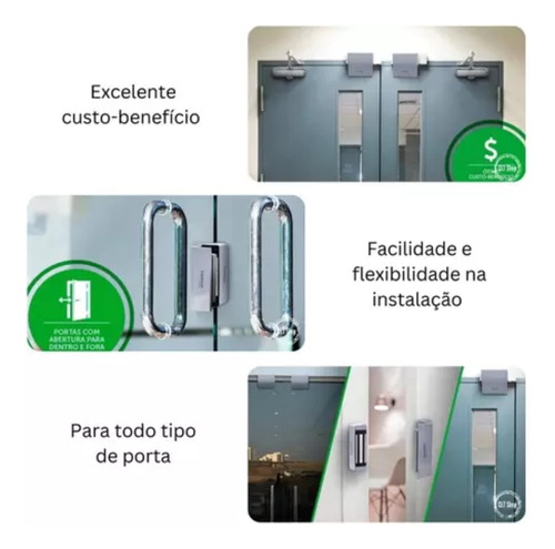 Fechadura Eletroimã 150kg C Suporte Sem Sensor Fe20150 Prata Prateado
