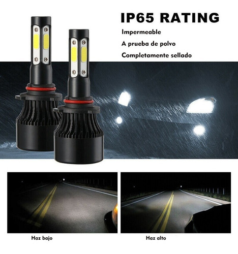 Imagen 6 de 8 de Kit De Faros Con 4 Led Lados H7 9005 H11 9006 Luz De Cruce