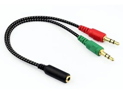 Cable Divisor De Audio Para Pc De 3.5mm Audífonos Micrófono