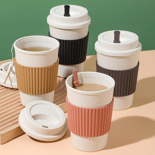 Tazas De Café De 470 Ml Con Tapas Taza De Café Reutilizable