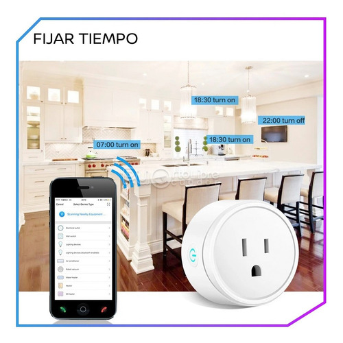 Imagen 8 de 10 de Toma Corriente Inteligente Smart Wifi Alexa Asistente Google