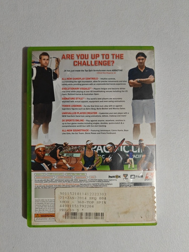 Top Spin 3 Xbox 360 (Reacondicionado)