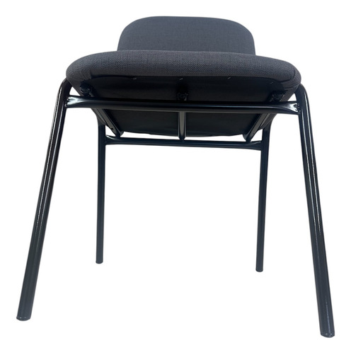 De 4 Sillas Visita Reforzada Color Gris Oscuro Maas Muebles Visitantes MV-12