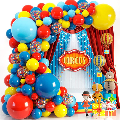 Kit Decoración Globos Metálicos Cumpleaños Niño Fiesta