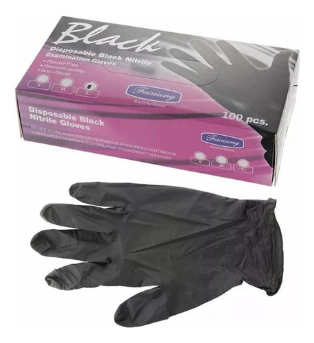 Guantes De Nitrilo Sintético Negros