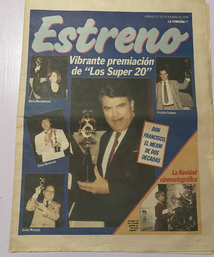 Suplemento Estreno Del Diario La Tercera Año Diciembre 1990 (Usado)