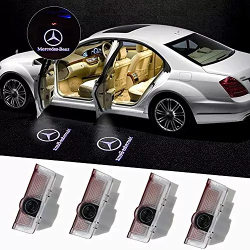 4 luces MB para puerta con logotipo compatible con Mercedes Benz