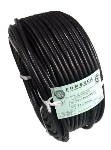 Cable Tipo Taller 3x2,5 Mm Rollo X 20m Fonseca * E631  *