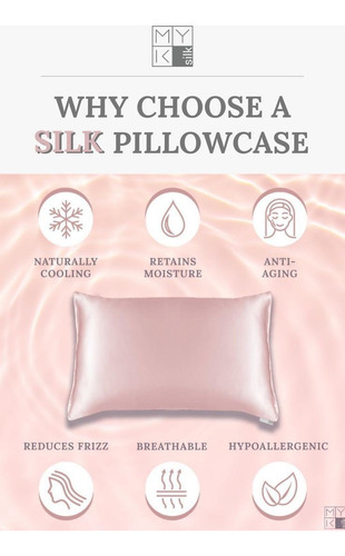 Set Funda Almohada De Seda Antifrizz Y Antiarrugas