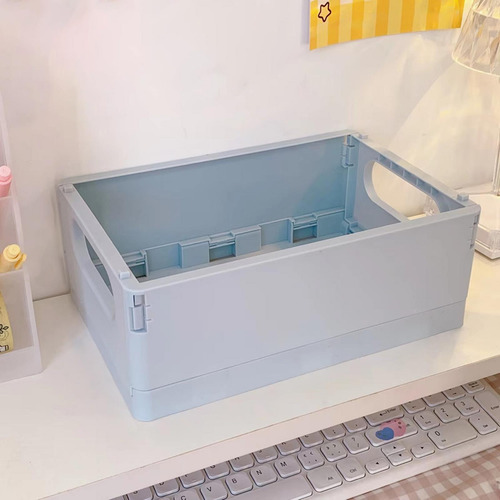 Cesta De Almacenamiento Plegable Multiusos Contenedor Azul