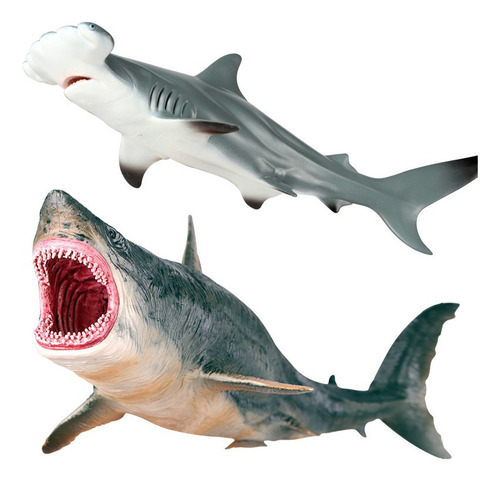 Tiburón Grande De Vida Marina De Animal World 2pcs Paquete