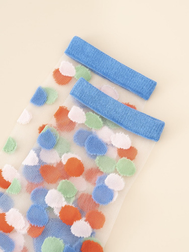 5 Pares De Calcetines Transparentes De Malla Para Mujer,