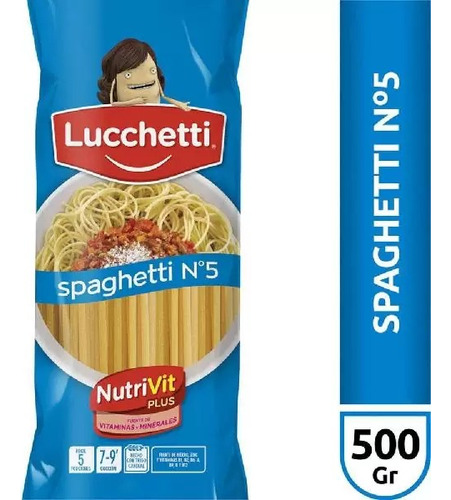 Fideos Lucchetti Tallarines 500 Grs  Numero 5 Pack 10 Unid.