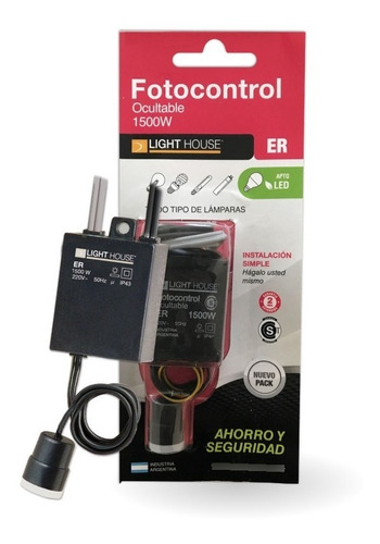 Fotocontrol Ocultable 4 Cables Led Instalación Sencilla X5