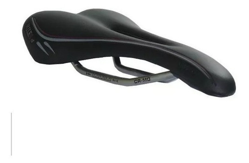 Imagem 2 de 9 de Selim Speed Velo Senso Miles Vazado 270x130mm Bike - Preto