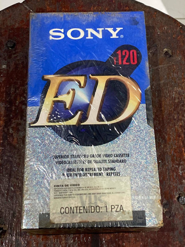 Video Cassette Vhs Sony Ed T120