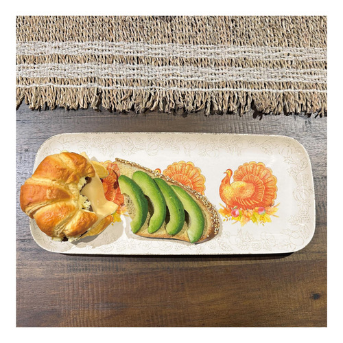 Bandeja Para Servir De Melamina De Pavo De Pavo De Pavo, De