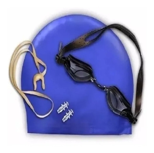Set Natación Kit Gafas + Gorro Silicona + Tapa Oídos