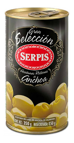 Aceitunas Serpis Gran Selección Rellenas De Anchoa 350g